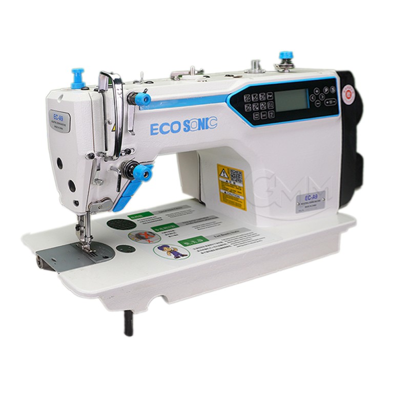 ECO SONIC A9 single needle computer lockstitch machine set with stepping motor